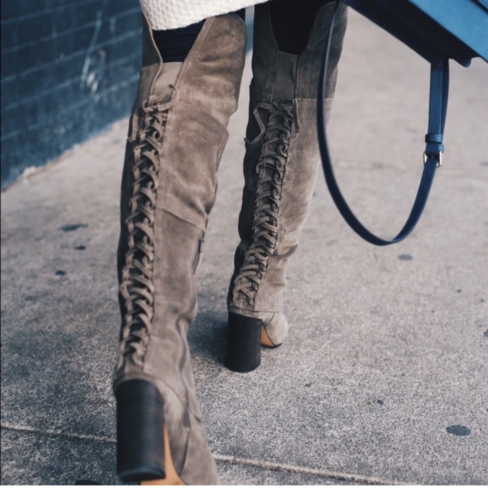 NEW Vince Camuto Tolla Suede Over The Knee Tall Boots